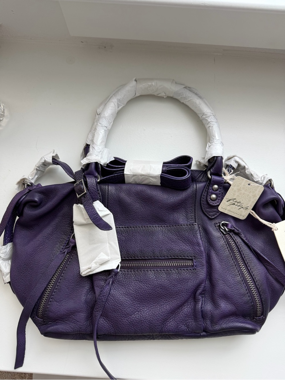 NWT We The Free Baby Emerson Midnight Orchid Free People Boho Leather - Picture 2 of 3